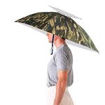 Luwint 35'' Diameter Adjustable Fishing Gardening Folding Umbrella Hat Headwear