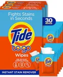 Tide To Go Stain Remover Wipes for Clothes, Instant Laundry Travel Stain & Spot Remover, 3 Pack, (30 Wipes Total)