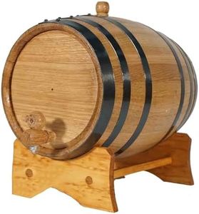 1 Gallon Oak Aging Barrel (5 Liter) with Stand, Bung and Spigot - Wooden Mini Whiskey Barrel - Charred Oak Barrels for Aging Whiskey, Bourbon, Cocktails, Rum, Tequila, Mead Wine