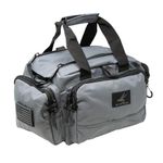 Exos Tactical Range Bag – Medium Size Range Bag for Shooting – Gun Case for Handguns, Ammo Bag, Tactical Range Bag, Molle Webbing, Free Subdued USA Patch, Designed in the USA (Gray)