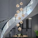 10 Glass Ball LED Chandelier, Stair