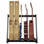 Nefelibata Guitar Stand 5 Holders, Multiple Wooden Guitar Rack, Multi Stand Floor for Electric, Bass, Acoustic Guitars, Padded Guitars Display Holder for Home, Studio, Stage