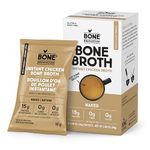 Bone Brewhouse - Chicken Bone Broth Protein Powder - Naked (unflavoured) - Keto & Paleo Friendly - Instant Soup Broth - 10g Protein - Natural Collagen & Gluten-Free - 5 Individual Packets