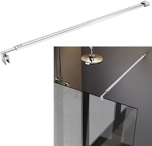 Frameless Shower Door Telescopic Fixed Panel for 5/16" to 3/8" Thick Glass, Wall to Glass Support Arm,27.6'' to 47.2'' Shower Glass Support Bar