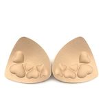 Epiphany LA Women's Push Up Padding Inserts for Swimsuits, Sports Bras and Clothing (B Cup - 1 Pair) Beige