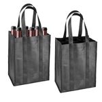 INBOLM Bottle Carrier,2PCS Wine Bottle Bag for 6 Bottles, Reusable Compartment Wine Bottle Holder Bag with Carry Handle for Storing Carrying Wine Beer Champagne(31 X 25 X 18cm)