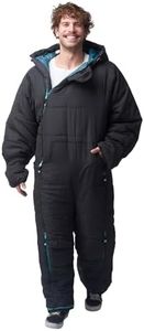 Selk'bag Original Recycled Wearable Sleeping Bag I Outdoor and Indoor Sleeping Bag for Camping, RV Trips, Travelling, Hammocks, Backpacking, Lounging (Black Light, Medium)