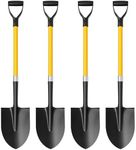 Leriton 4 Pack Heavy Duty Digging Shovel 42 in Long Metal Shovel with Comfortable D Handel, Round Trenching Digging Shovel for Garden Landscaping Construction, Beach Shovel Sand Shovel Car Snow Shovel