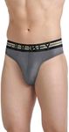 Jockey Men's Underwear Sport Stability Pouch Microfiber Thong, Vulcan, M