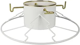 Yard Butler Santa's Helper - Easy to Use & Assemble Christmas Tree Stand - Durable & Sturdy Stand Made with Anti-Rust Steel - Beautiful Addition to Holiday Decor - 6' to 11' Trees - White