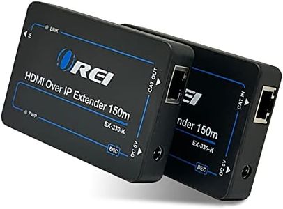 OREI HDMI over Ethernet Extender Over IP with CAT5/CAT6 Cable , with IR Upto 330 Feet - Loop Out - 1080P Full HD Signal Distribution - One to Many option