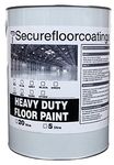 Secure floor coatings 5L Heavy duty Paint suitable for Concrete floors, Wood, Metal For Driveways, Sheds, Warehouses (Black)