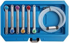 WINTOOLS 7, 8, 9, 10, 11, 12mm Brake Fluid Clutch Bleeder Hose with 12 Point Wrench and Check Valve