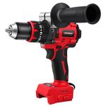 Cordless Brushless Drill with Handle Compatible with Milwaukee 18V Battery Compact Brushless 1/2” Metal Chuck Hammer Drill Driver 160Nm MAX Torque 2 Variable Speed 20+3 Position(Battery Not Included)