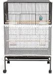 Perfitel Universal Birdcage Cover Seed Catcher Parrot Birdcage Nylon Mesh Guard Netting with lace (Not Included Birdcage,1 Piece) (100 x 18 inch, White)…