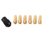 7Pcs Set Collet Chuck Sleeves Collet Quick Change Collet Nut Kit Including 1mm-3.2mm with M8×0.75 Black Fits Rotary Tools