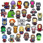 Shoe Charms for Croc, 30 Pcs The Avengers/Spider ManShoe Decoration Accessories for Shoe Clog Sandals Bracelets for Child and Adults Birthday Party Favor Gifts (Avengers)