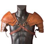 Medieval Steampunk Shoulder Armor, Viking Warrior Knight Fighting Shoulder Armor, Medieval Costume Armor Cosplay Accessories,Brown