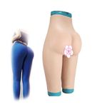 GAOLEI Half-Length Silicone Fake Vagina Pants Pluggable False Pussy Briefs Hips Body Shaper for Drag Queen Cosplay,Brown,Upgrade