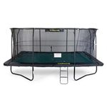 Jumpking 8ft x 12ft / 10ft x 14ft / 12ft x 17ft Rectangular Deluxe Trampoline With Safety Enclosure Net & Ladder ❘ Outdoor Garden Trampoline For Adults & Kids - Great For Fun & Exercise