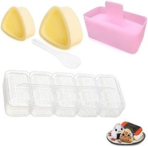 Onigiri Mold, 4 Pack Rice Mold Musubi Maker Kit, Maker Press, Classic Triangle Rice Ball Maker Sushi Mold for Kid Lunch Bento and Home DIY,Mini Japanese Onigiri Sushi Mold