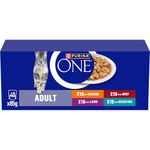 PURINA ONE Mini Fillets Mixed Selection in Gravy Adult Wet Cat Food 40x85g