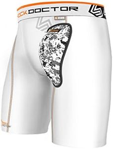 Shock Doctor Compression Short with Soft Cup. Tights for Hip, Hamstring, Glutes, Quad, Thighs, Groin.