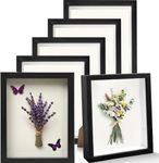 Shadow Box Frame Display Case,6-Pack Wood Picture Frame,Wood Deep Shadow Boxes, for Photos, Dried Flowers, Memorabilia,Handicrafts Picture Frames for Wall Tabletop Display,8x10in