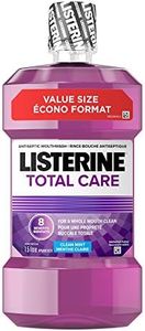 Listerine Total Care Antiseptic Mouthwash for Gingivitis and Teeth Plaque - Contains Thymol, Menthol, and Eucalyptol as essential oils - 1.5L, purple