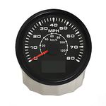 ELING Universal GPS Speedometer Velometer 0-80MPH 0-120KM/H Odometer For Car Racing Motorcycle 3-3/8 inches(85mm)