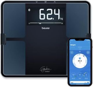 Beurer BF 915 Balance de diagnostic, analyse corporelle précise, mesure de la graisse corporelle, avec écran XXL éclairé, capacité de charge jusqu'à 200 kg, connexion à l'application incluse