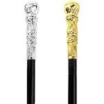 Lucleag 2PCS Gold Walking Cane & Si