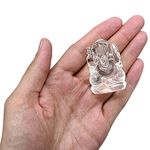 Crystal Heaven Sphatik Ganesh (A Grade) Original Certified Idol - AAA Grade Sphatik Healing Clear Quartz Crystal for Mediation Pooja (30-50 Gram)