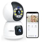 DDLC 3MP Dual Lens Wireless WiFi Smart CCTV Camera | Ultra HD View | Double Side View | Two Way Talk | Motion Detection |Support Upto 128gb sd Card (2023 Double Camera)