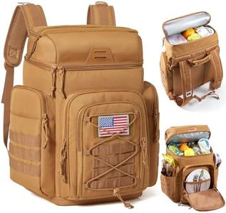 TOURIT 30L (42 Cans) Tactical Cooler Backpack – Military-Grade Insulated Back Pack with 16H Ice Retention, Leakproof Multi-Pocket Cooler Bag for Camping & Hiking, Featuring DIY Hook & Loop Panel