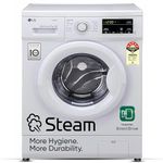 LG 7 Kg, 5 Star, Direct Drive Technology, Steam Wash, 6 Motion DD, Smart Diagnosis, Fully-Automatic Front Load Washing Machine (FHM1207SDW, Allergy Care, In-Built Heater, Touch Panel, White)