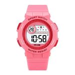 Time Up Silicone Unisex Digital Dial 2023 Launch Alarm With Sound Waterproof Light Kids Watch For Boys & Girls (Age:4-12 Years)-Det12-X (Pink)