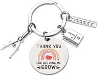 Appreciation Gifts for Teachers Thank You for Helping Me Grow Keychain Principal Teacher Gifts for Christmas Birthday Graduation Tutor Mentor Math Teacher Presents for Women Men from Student