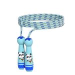 Kids Jump Rope Skipping Rope for Kids -Adjustable Cotton Jumping Ropes with Wooden Handle,Light Weight for Fitness Workout Exercise Outdoor Activity (Blue Panda)