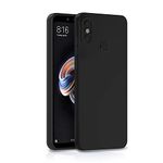 Pikkme Mi Redmi Note 5 Pro Back Cover Soft Matte Liquid Silicone TPU | Camera Protection | Shockproof Slim Back Case for Mi Redmi Note 5 Pro (Black)