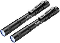 Lepro UV Light, LED UV Flashlight Pen UV Flashlight 365nm, LED Ultraviolet Flashlight Detector for Pet Urine, Cat Dog Stains, Bed Bug,Portable Blacklight Flashlight UV Pen Light,2 Pack