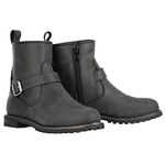 Oxford Sofia Ladies Leather Waterproof Classic Short Motorcycle Boots (Charcoal, uk_footwear_size_system, adult, women, numeric, medium, numeric_5)