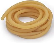 Famgee 16.4Ft Natural Pure Latex Rubber Tubing Tube Band Slingshot Catapult Surgical Laboratory Tube Rubber Hose Highly Elastic and Strong 5/16"IDx1/2"OD (8x12mm)