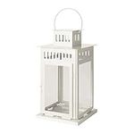 IKEA Borrby Lantern for Block Candle White Indoor Outdoor White 902.701.44 Size 17 ¼"