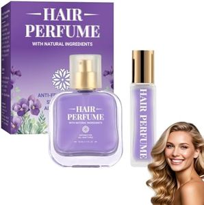 Hair Perfume, Pheromone Hair Mist for Women, Honey Infused Hair Fragrance with Nourishing Care, 50ml + 10ml Travel Size (Purple)
