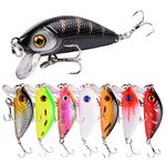 Fishing Lures- 8 Pcs Fishing Lure Set Minnow Baits Kit Wobbler Crankbaits With Hooks Swimbait for Bass Trout Freshwater Saltwater 2Inch/3.6g