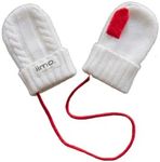 IIMO 100% Cashmere Gloves, Mittens for Baby Boys & Girls 12 Months up to 3 years old (White)