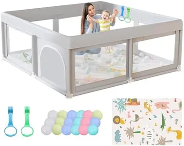 Baby Playpen 50"L x 50"W x 26"H Play Pens for Babies and Toddlers, Large Play Yards for Indoor & Outdoor