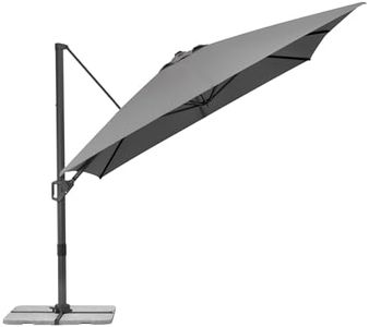 Schneider Ampelschirm TAVO 400 x 300 cm, Anthrazit, 360° drehbar, neigbar, Air-vent, Polyester 200 g/m², Schutzhülle & Plattenständer
