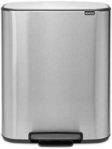 Brabantia BO Pedal Bin, 60 Litre, Matt Steel FPP
